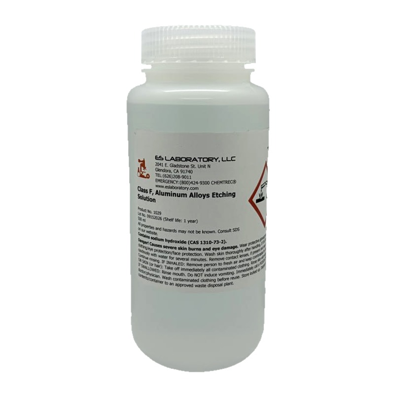 GE Class F Aluminum Alloys Etching Solution 500 mL bottle