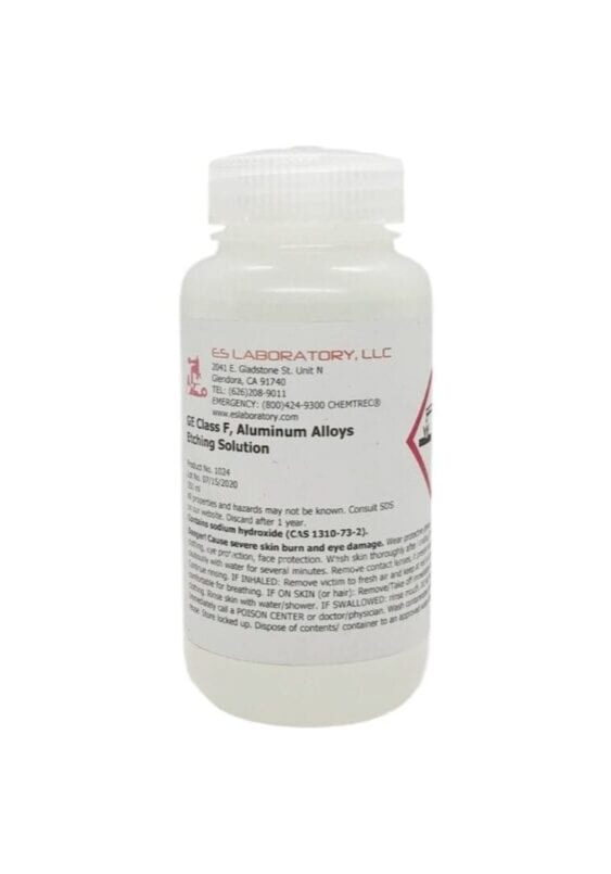 GE Class F, Aluminum Alloys Etching Solution, 250 mL