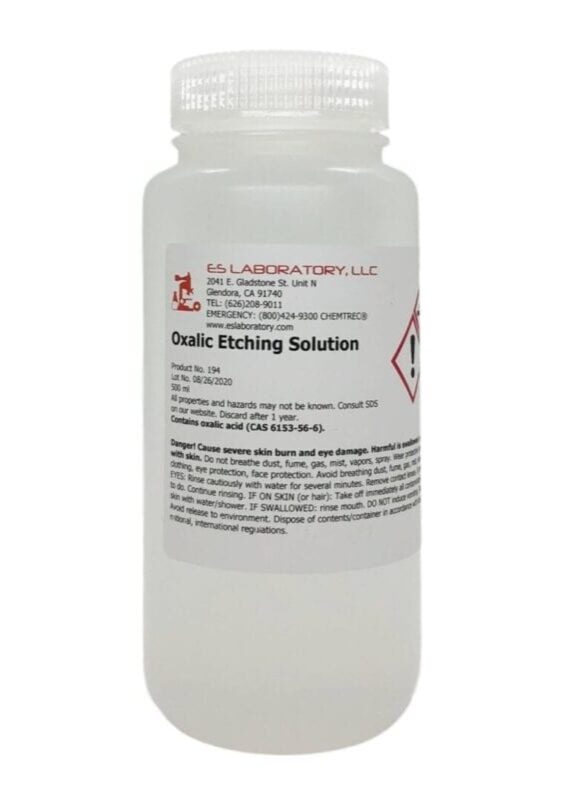 Oxalic Etching Solution, 500 mL