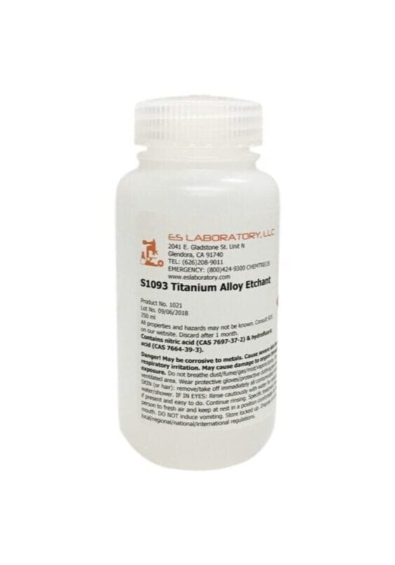 S1093 Titanium Alloy Etchant, 250 mL